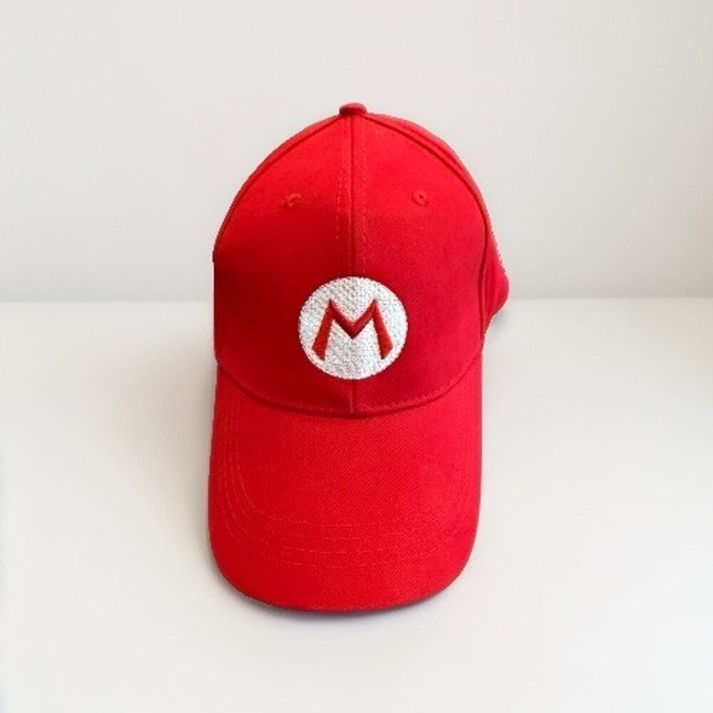 Nintendo Super Mario Unisex Red Adjustable Strapback Hat Baseball Cap One Size